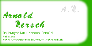 arnold mersch business card